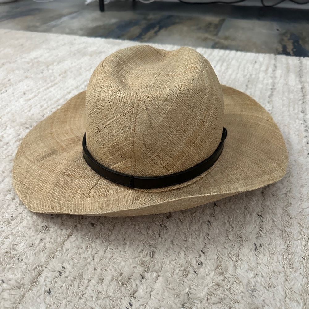 Onigo Handmade Woven Raphia Fedora Sun Beach Hat